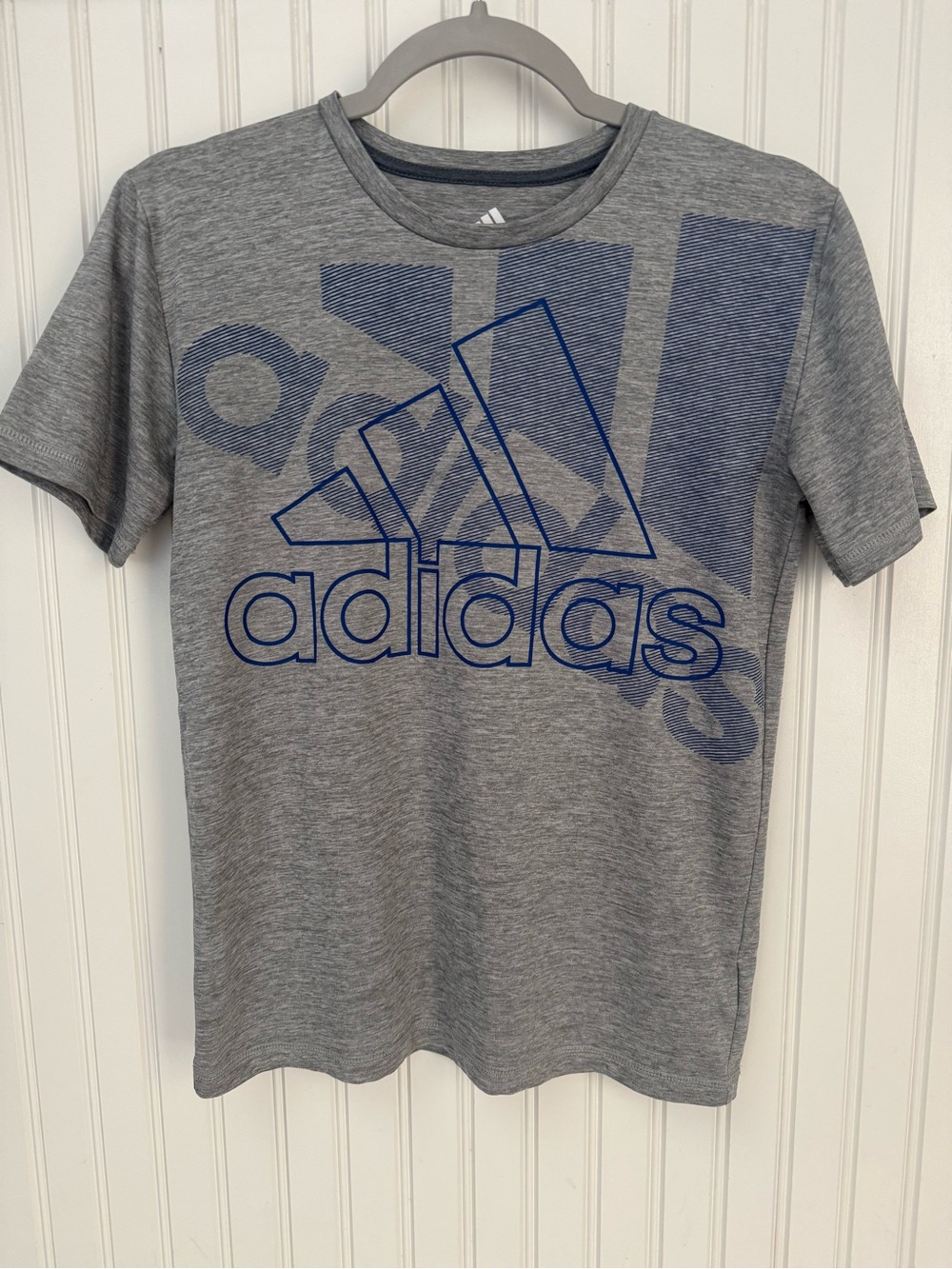 Adidas Kids' Grey Graphic Logo Tee